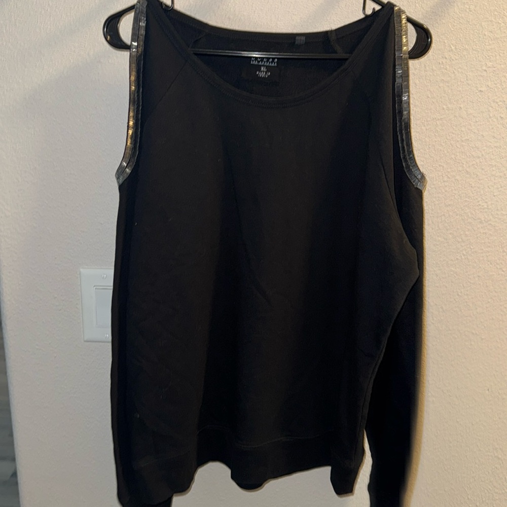 Guess cold shoulder embellished sweatshirt